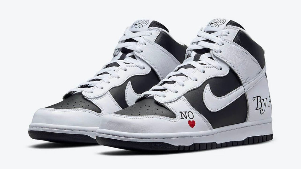 A closer look at the Nike SB Dunk High x Supreme By Any Means